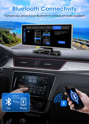 11.26 Inch 4K Dash Cam Dual Lens With Wireless CarPlay Android Auto GPS Nav WiFi - stepyours.com