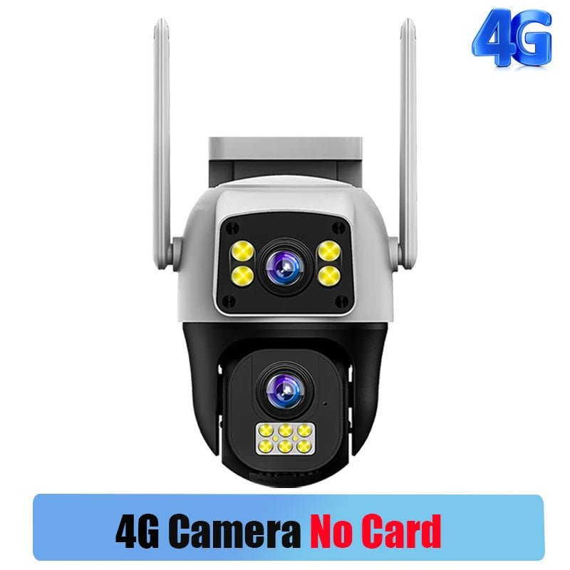 8MP 4G Dual Lens Outdoor Surveillance Camera - With PTZ And Dual Screen - stepyours.com