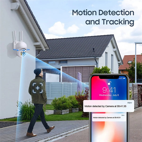 Tuya 4MP PTZ Outdoor WiFi Security Camera - IP66 Weatherproof AI Tracking - stepyours.com