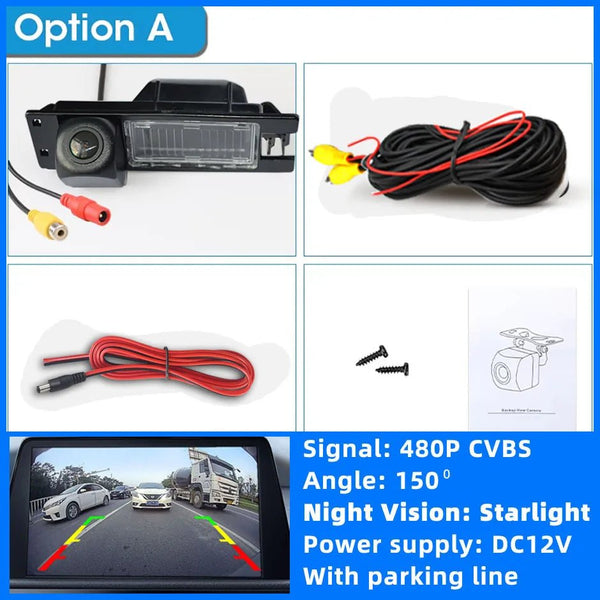 HD Rear View Backup Camera with License Plate Light for Buick Regal Excelle GT Opel Astra Fiat - stepyours.com