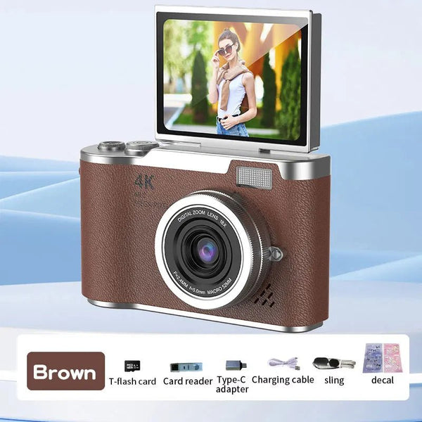 4K 48MP Digital Camera Camcorder For Kids Beginners With 2.4 Inch Screen - stepyours.com