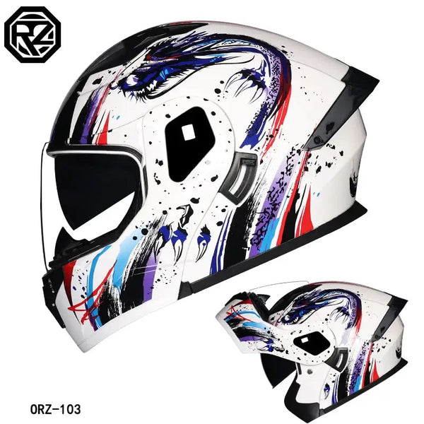 ORZ Modular Flip Helmet Dual Visor — product view 5