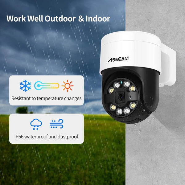 ASECAM 8MP 4K PTZ IP Camera AI Face Detection Color Night Vision Outdoor PoE - stepyours.com