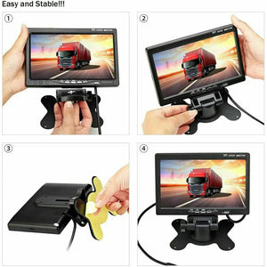 12 To 24V IR Back Up Camera Night Vision For RV Truck Car With 7 Inch Monitor - stepyours.com
