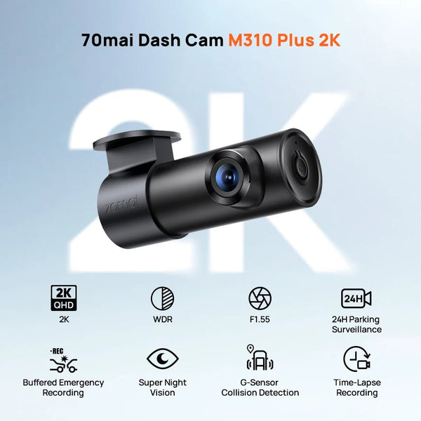 70mai M310 Plus 2K Dash Cam 1440P 143 FOV 24H Parking Guard Night Vision - stepyours.com