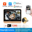 Tuya Smart 3MP Outdoor Wireless Door Peephole Video Eye Camera 2.4G WiFi Night Vision Home Security Door Camera with LCD Screen by stepyours.com