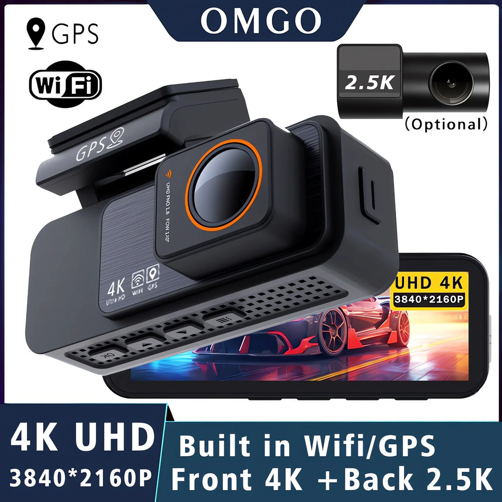4K Dash Cam Dual Lens With GPS WiFi Night Vision Never Miss A Moment - stepyours.com