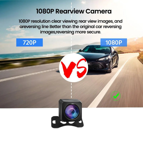 10 Inch 1080P Night Vision Car Dash Cam With Touch Screen And Rear View Mirror - stepyours.com