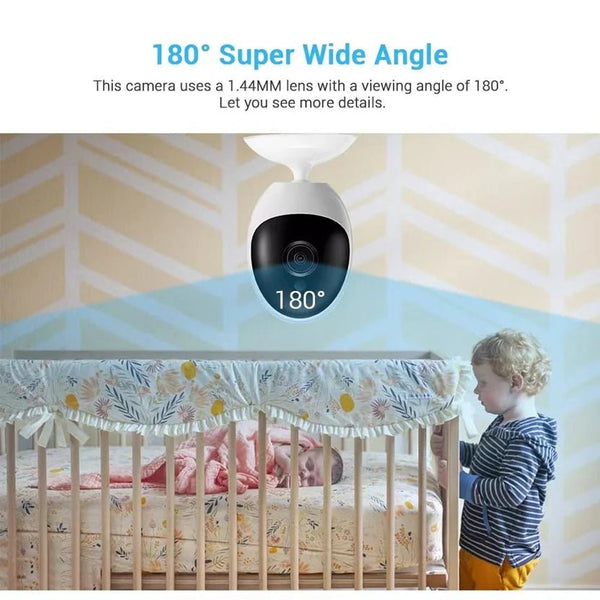 ICSEE Fisheye Camera 180 Degree Panoramic 1080P WiFi Security Camera - stepyours.com