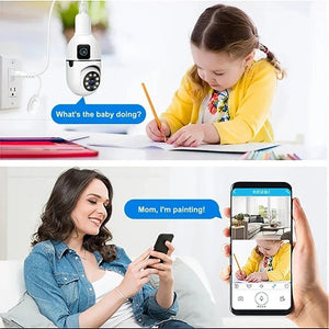 8MP E27 Bulb WiFi Camera - Color Night Vision With 8X Zoom And Dual Lens - stepyours.com