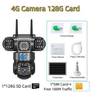 Solar Powered 4G Outdoor Security Camera With PIR Human Detection Night Vision - stepyours.com