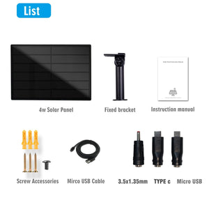 4W Waterproof Solar Panel 5V Output Micro USB Type C For 18650 Battery Charging - stepyours.com