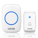 CACAZI A06 DC battery-operated Wireless Waterproof Doorbell 300M Remote 36 chimes Cordless Home Cordless Call Bell by stepyours.com