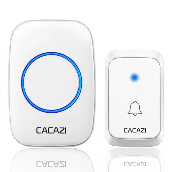 CACAZI A06 DC battery-operated Wireless Waterproof Doorbell 300M Remote 36 chimes Cordless Home Cordless Call Bell by stepyours.com