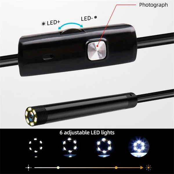 KERUI 3In1 Endoscope Camera For Android And PC With 7mm IP67 Waterproof - stepyours.com