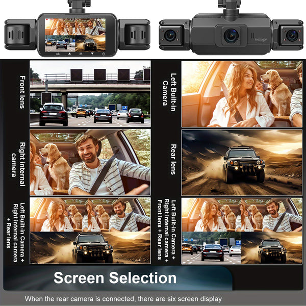 4 Channel Dashcam for Cars WiFi FHD 1080P Night Vision Loop Recording Kit - stepyours.com