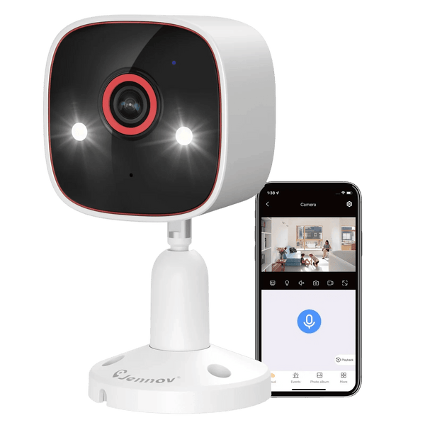 Jennov 2K HD Wireless Security Camera Color Night Vision IP66 Weatherproof - stepyours.com