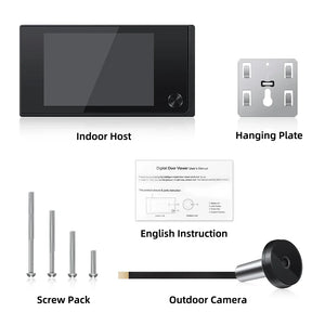 Awapow Wireless Door Peephole Camera 3.5 Inch Digital Door Viewer Doorbell 120° LCD Screen Monitor Home Security No Need WiFi by stepyours.com
