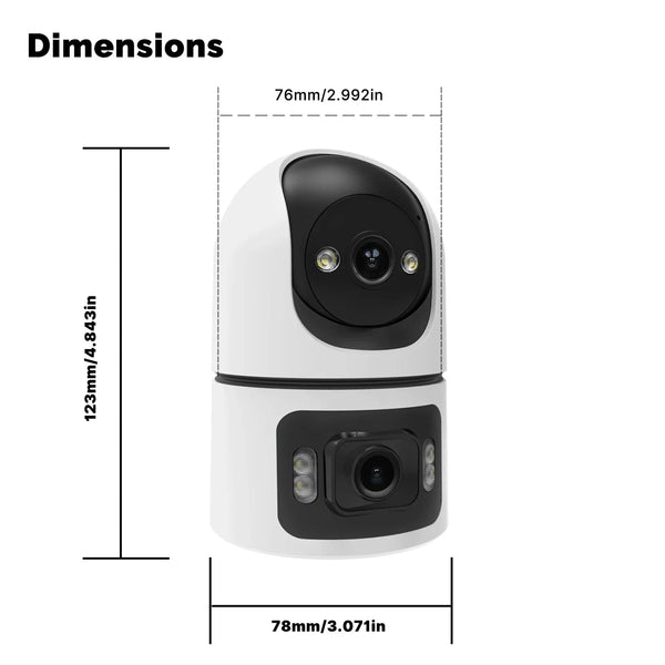 Moes Tuya WiFi Indoor Smart Camera 4MP Dual Lens Night Vision Two Way Audio - stepyours.com