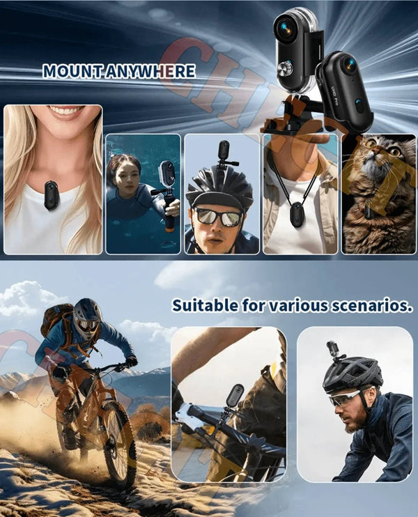 4K WiFi POV Mini Action Camera Magnetic Pocket Vlog Cam Helmet Mount for Bike - stepyours.com