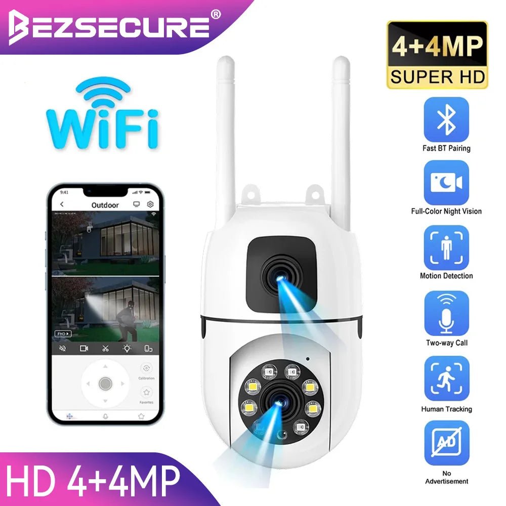 OK - A2 - EU PTZ WiFi Camera With Auto Tracking AI Detection Full Color Night Vision - stepyours.com
