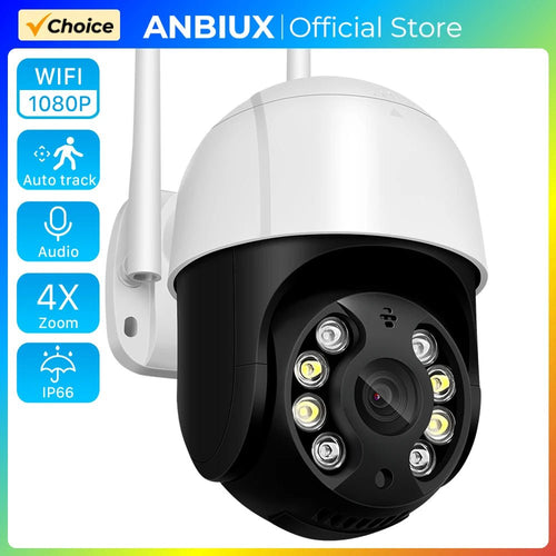 1080P PTZ WiFi IP Camera Outdoor - AI Human Detection 4X Digital Zoom H265 P2P - stepyours.com