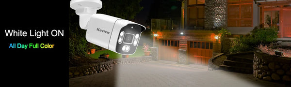 Keview POE 8MP 4K IP Camera - Outdoor Dual Lens Surveillance for Day and Night by stepyours.com