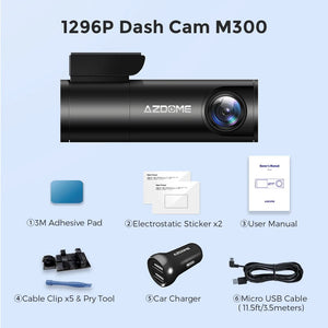 AZDOME 1296P WiFi Dash Cam Night Vision Loop Recording GSensor Parking Monitor - stepyours.com
