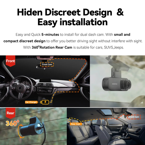 DDPAI Mola N3 Pro Dash Camera 2.5K Car DVR With WiFi And Smart Connect - stepyours.com