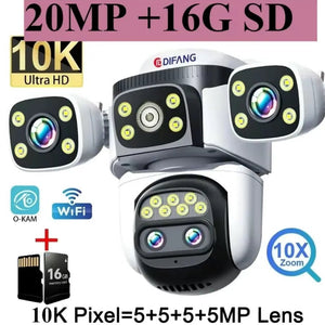 Smart Outdoor WiFi 6 Camera 20MP 10x Optical Zoom PTZ Auto Tracking Waterproof - stepyours.com
