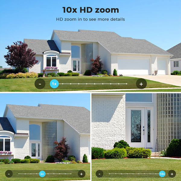 20MP Outdoors WiFi PTZ Security Camera - AI Human Detection and 10X Zoom Hooks