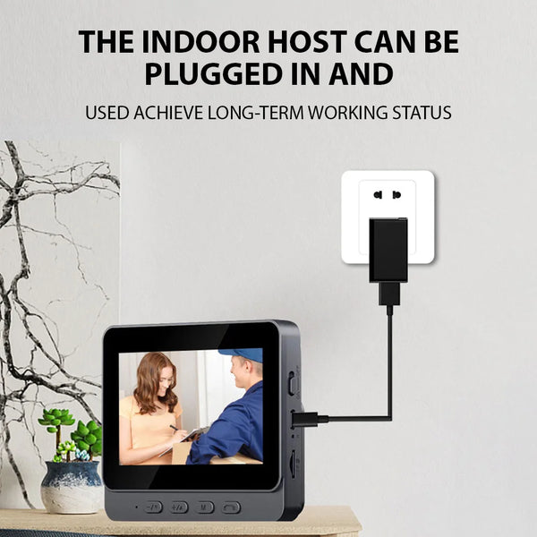 4.3'' IPS Screen 2.4G Wireless Visual Intercom Doorbell with Screen Smart High-definition Video Monitoring Two-Way Intercom by stepyours.com