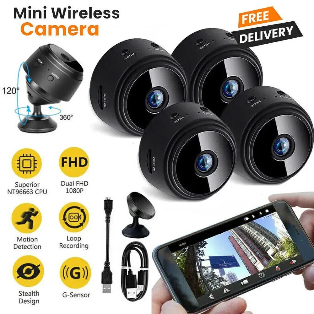 A9 Mini Camera - WiFi Wireless Security For Remote Home Monitoring Hooks - stepyours.com