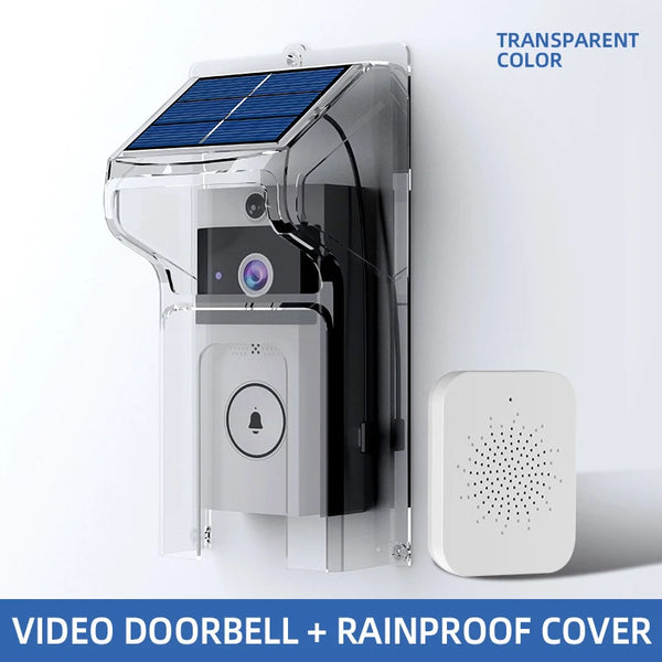 Waterproof Outdoor Wireless Doorbell with Solar Cover Camera WiFi Digital Door Peepholes Smart Home Intercom Video Eye Ring Bell by stepyours.com