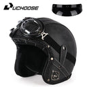 Retro Open Face Motorcycle Helmet — product view 9