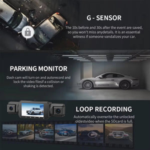 4 Channel Dashcam for Cars WiFi FHD 1080P Night Vision Loop Recording Kit - stepyours.com