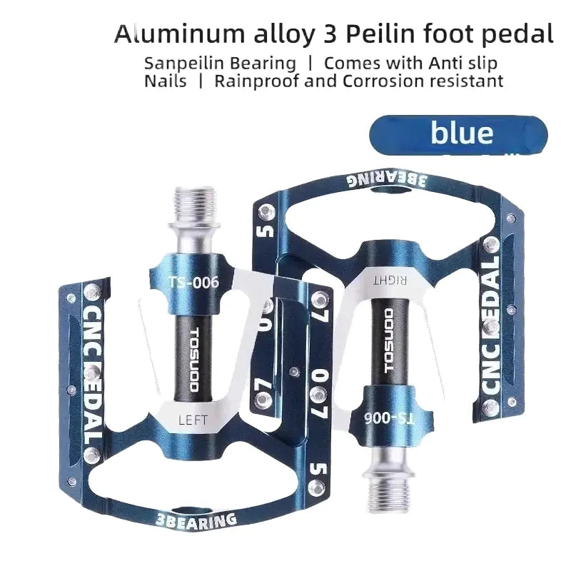 TOSUOD Bearing Bicycle Pedal CNC Aluminum Alloy Anti Slip MTB Road Bike Pedal Widen Pedals Profession Bike Accessories