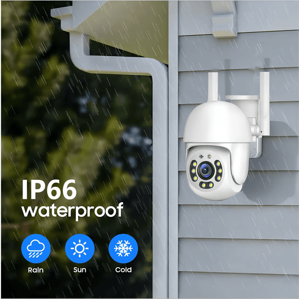 Tuya 4MP PTZ WiFi Outdoor Camera IP66 Weatherproof 5G Dual Band Security - stepyours.com