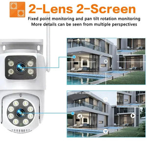 ANSVICAM Tuya Outdoor 4K IP Camera Dual Lens PTZ Auto Tracking Wireless - stepyours.com