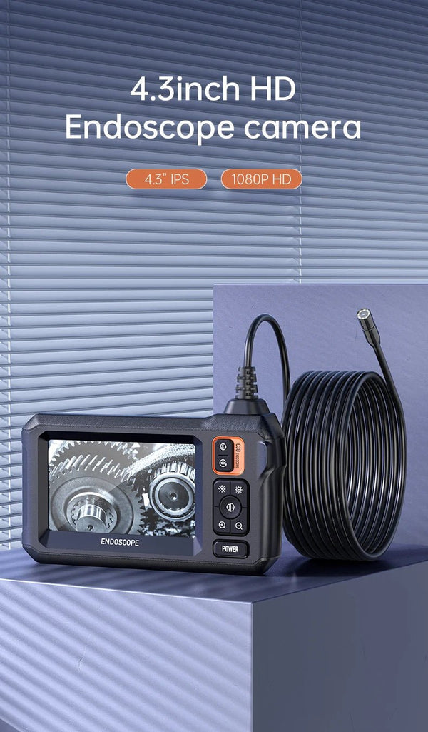 Industrial Endoscope Camera 4.3 Inch IPS Screen 1080P IP67 Waterproof Borescope - stepyours.com