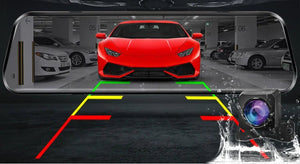 10 Inch 1080P Night Vision Car Dash Cam With Touch Screen And Rear View Mirror - stepyours.com