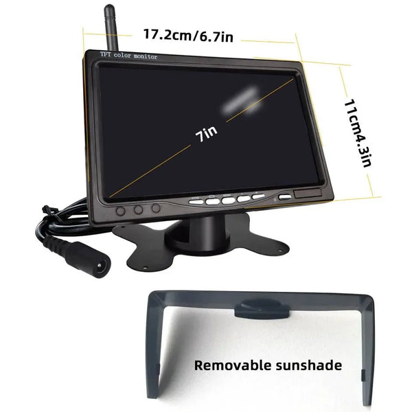 Wireless Backup Camera Kit 7 Inch AHD 1080P Monitor For Truck RV - stepyours.com