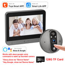 3MP WiFi Smart Tuya Peephole 5000mAh Doorbell Door Eye Camera Infrared Alexa Google Video Intercom Door Cameras Home Security by stepyours.com