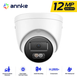 ANNKE 12MP IP67 Dual Light PoE Camera With Color Night Vision And Microphone - stepyours.com