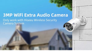 Hiseeu Wireless IP Camera 3MP Waterproof Indoor Outdoor Security WiFi Kit - stepyours.com