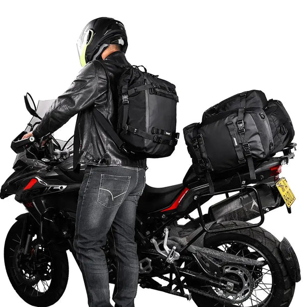 Rhinowalk Motorcycle Saddle Bag Internal Waterproof 10L-20L-30L Rear Seat Bag Modularity Luggage Shoulder Bag Single Item Sale