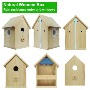 Smart Tuya Bird House 4MP HD WiFi Camera Real Time Bird Watching Nest Add Hooks - stepyours.com