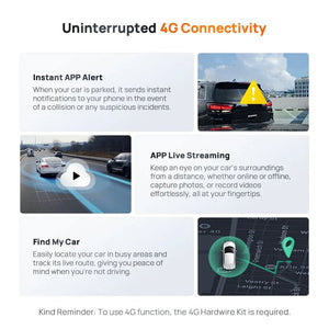 70Mai A510 Dash Cam 1944P HDR GPS ADAS 4G Front And Rear Car DVR - stepyours.com