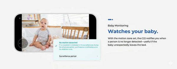 IMILAB C22 Indoor Baby Monitor AI Detection 360 PTZ Night Vision Xiaomi Home App - stepyours.com
