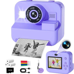 Educational Thermal Instant Print Camera 32GB Card 1080P For Kids Learning - stepyours.com